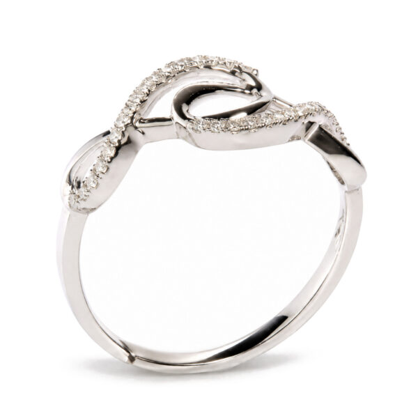 14K White Gold 1/8 Cttw Diamond Infinity Band Ring - alternate view 3