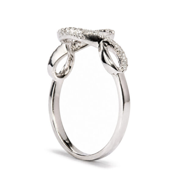 14K White Gold 1/8 Cttw Diamond Infinity Band Ring - alternate view 4