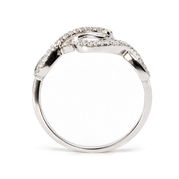 14K White Gold 1/8 Cttw Diamond Infinity Band Ring - alternate view 5