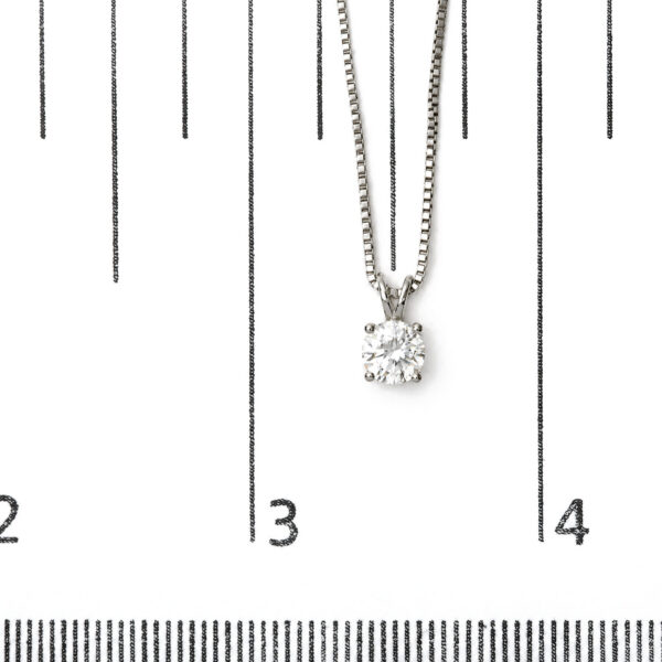 10K White Gold 1/2 Cttw Lab Grown Diamond Solitaire Pendant Necklace - alternate view 4