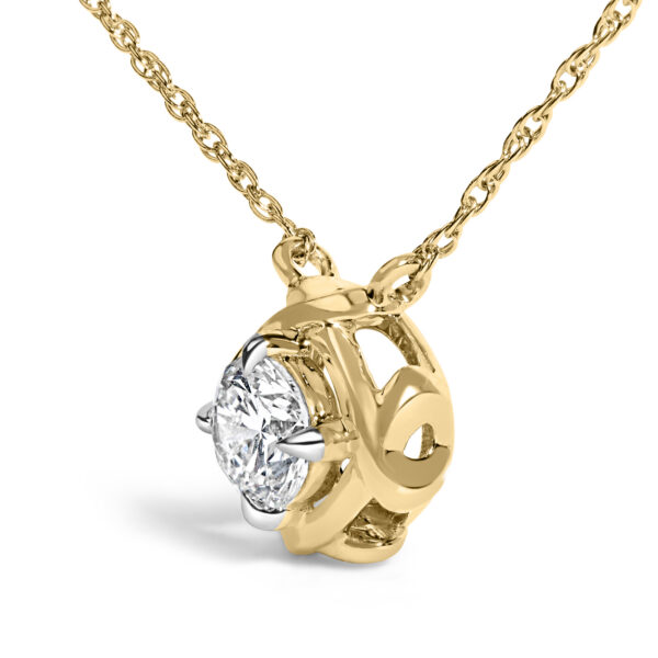 10K Yellow Gold Plated .925 Sterling Silver 1/2 Cttw Lab Grown Diamond Woven Necklace - alternate view 3
