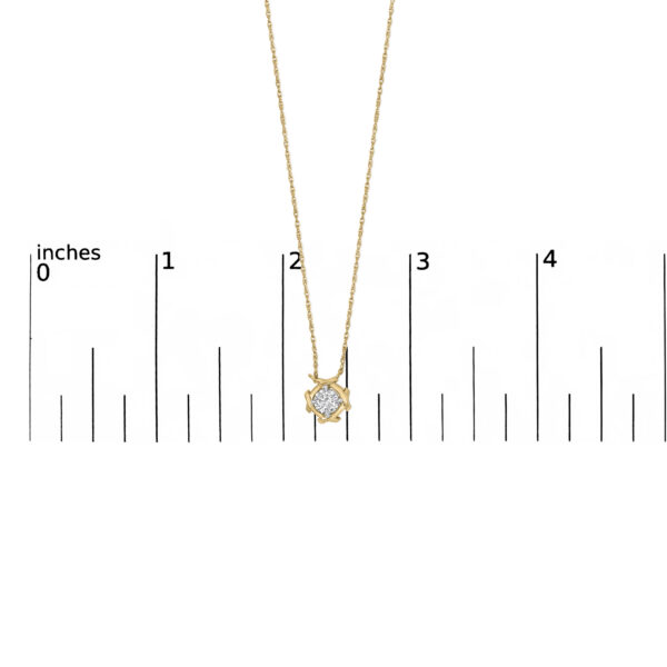 10K Yellow Gold Plated .925 Sterling Silver 1/2 Cttw Lab Grown Diamond Woven Necklace - alternate view 4