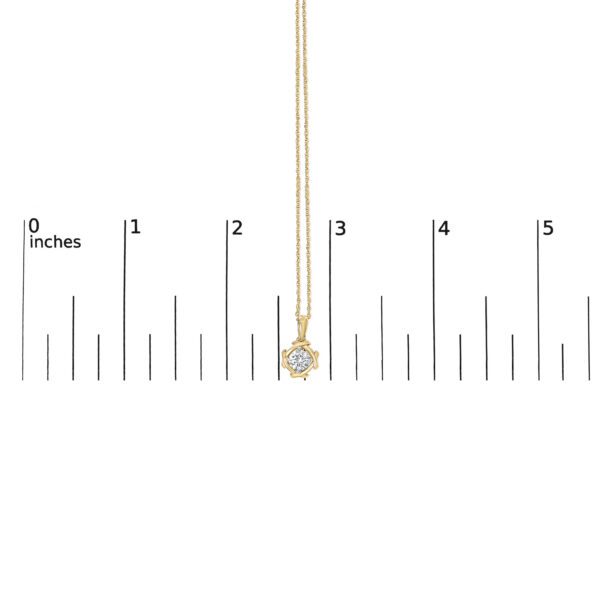 10K Yellow Gold Plated .925 Sterling Silver 1/2 Cttw Lab Grown Diamond Woven Pendant Necklace - alternate view 4