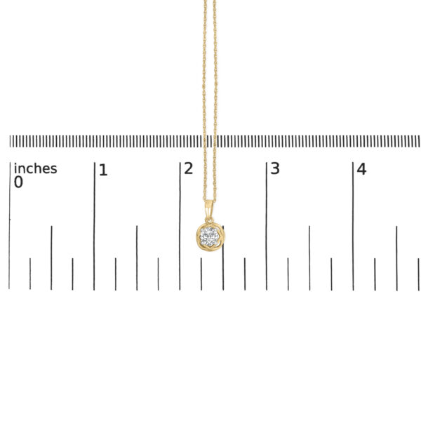 10K Yellow Gold Plated .925 Sterling Silver 1/2 Cttw Lab Grown Diamond Openwork Pendant Necklace - alternate view 4