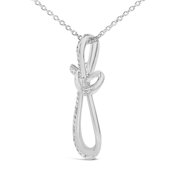 Sterling Silver Diamond Accent Infinity Cross Pendant Necklace - alternate view 3