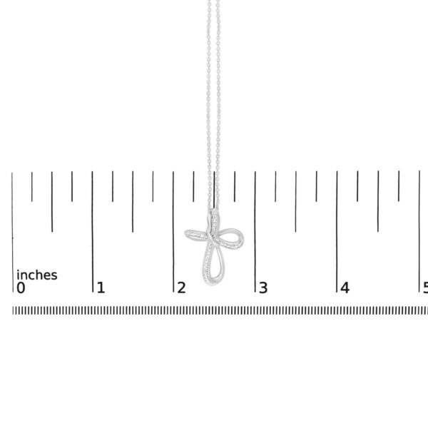 Sterling Silver Diamond Accent Infinity Cross Pendant Necklace - alternate view 4