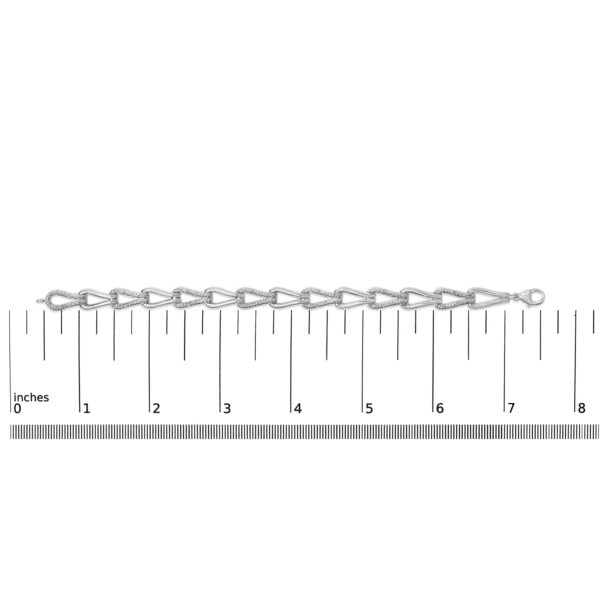 Sterling Silver 1/6 Cttw Diamond Pavé Open Link Bracelet - alternate view 4