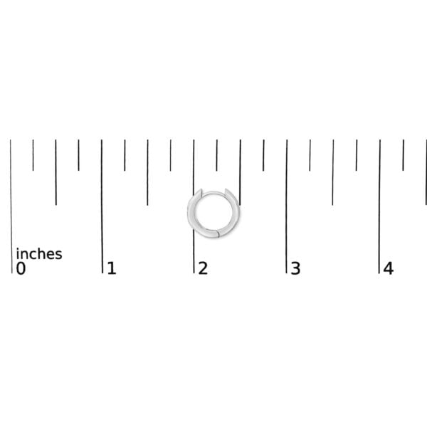 14K White Gold 1/3 Cttw Oval Diamond Bezel Set Huggie Earrings - alternate view 4