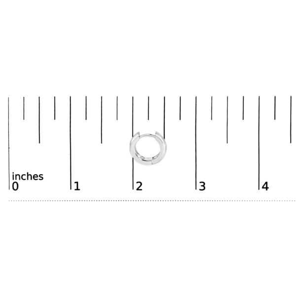 14K White Gold 1/4 Cttw Pear Diamond Bezel Set Huggie Earrings - alternate view 4