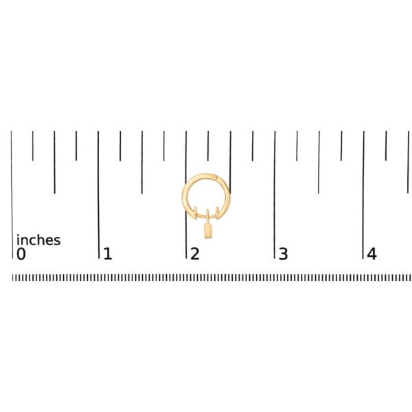 14K Yellow Gold 1/3 Cttw Emerald Diamond Bezel Set Dangle Huggie Earrings - alternate view 4