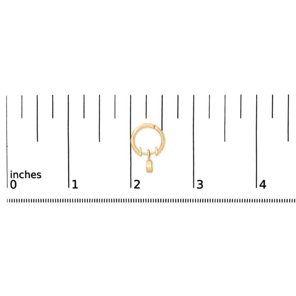 14K Yellow Gold 1/3 Cttw Oval Diamond Bezel Set Dangle Huggie Earrings - alternate view 4