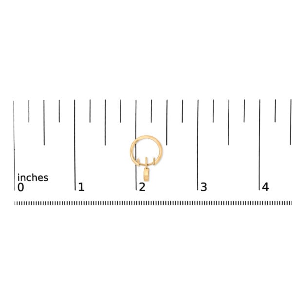 14K Yellow Gold 1/3 Cttw Pear Shape Diamond Bezel Set Dangle Huggie Earrings - alternate view 4