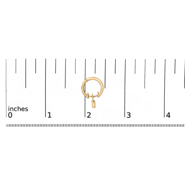 14K Yellow Gold 1/3 Cttw Princess Diamond Bezel Set Dangle Huggie Earrings - alternate view 4