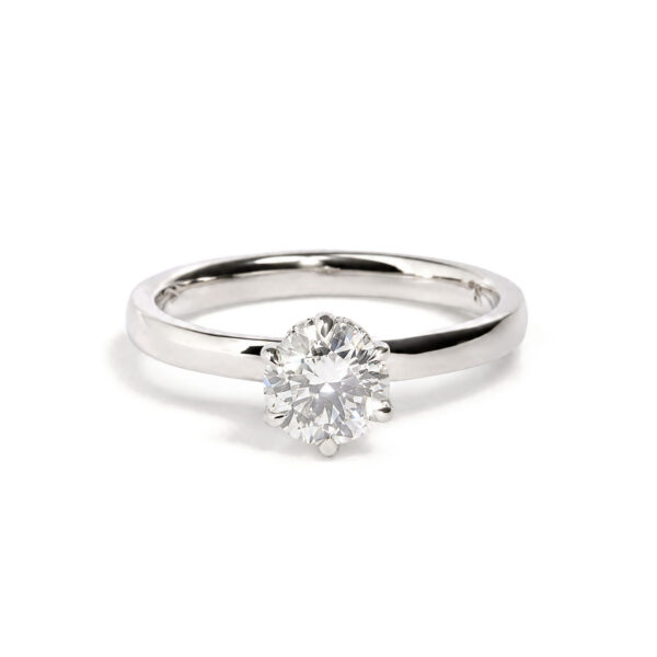 IGI Certified 14K White Gold 1.00 Cttw Lab Grown Diamond Hidden Halo Ring