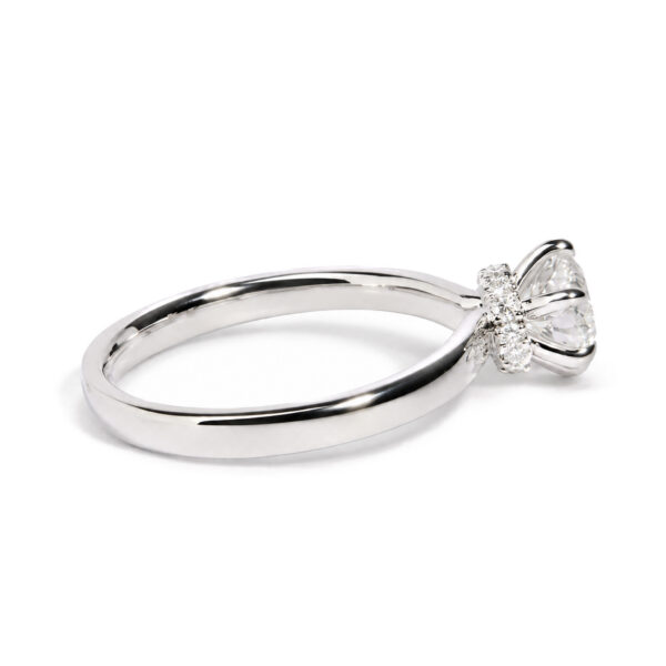 IGI Certified 14K White Gold 1.00 Cttw Lab Grown Diamond Hidden Halo Ring - alternate view 2