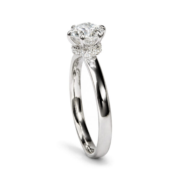 IGI Certified 14K White Gold 1.00 Cttw Lab Grown Diamond Hidden Halo Ring - alternate view 4
