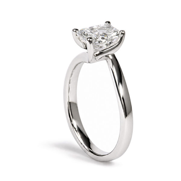 IGI Certified 14K White Gold 1.00 Cttw Lab Grown Radiant Cut Diamond Bypass Ring - alternate view 4