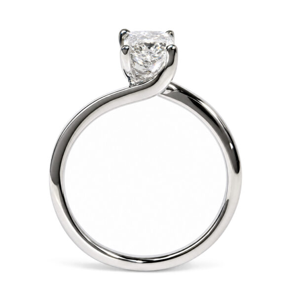 IGI Certified 14K White Gold 1.00 Cttw Lab Grown Radiant Cut Diamond Bypass Ring - alternate view 5