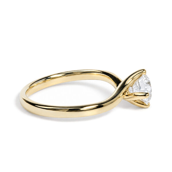 IGI Certified 14K Yellow Gold 1.00 Cttw Lab Grown Diamond Bypass Ring - alternate view 2