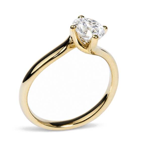 IGI Certified 14K Yellow Gold 1.00 Cttw Lab Grown Diamond Bypass Ring - alternate view 3