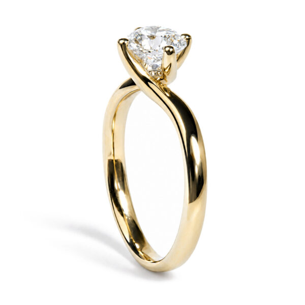 IGI Certified 14K Yellow Gold 1.00 Cttw Lab Grown Diamond Bypass Ring - alternate view 4