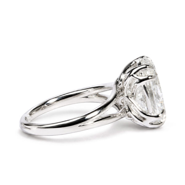 IGI Certified 14K White Gold 5.00 Cttw Lab Grown Oval Cut Split Shank Diamond Ring - alternate view 2
