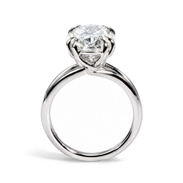 IGI Certified 14K White Gold 5.00 Cttw Lab Grown Oval Cut Split Shank Diamond Ring - alternate view 5
