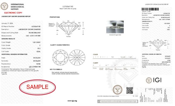 IGI Certified 14K Yellow Gold 2.00 Cttw Lab Grown Diamond Octagonal Bezel Set Stud Earrings - alternate view 4