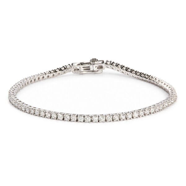 .925 Sterling Silver 2.00 Cttw Lab Grown Diamond Tennis Bracelet