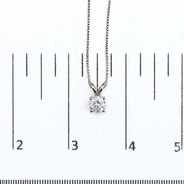 Sterling Silver 1.0 Cttw Round Lab Grown Diamond Solitaire Pendant Necklace - alternate view 4