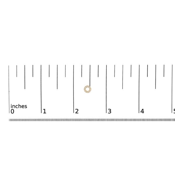 14K Yellow Gold 1/10 Cttw Diamond Open Circle Stud Earrings - alternate view 4