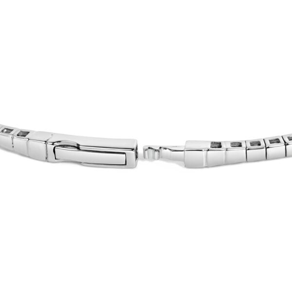 14K White Gold 2 Cttw Round Diamond Flexible Tennis Bangle Bracelet - alternate view 2