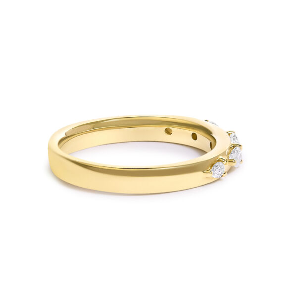 14K Yellow Gold 1/4 Cttw Pear Diamond Band Ring - alternate view 2